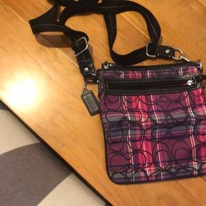 Plaid Coach Crossbody